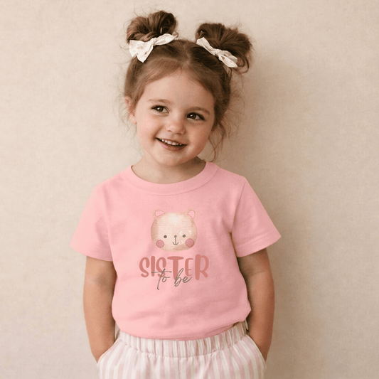 Geschwister T-Shirt "Sister to be" – Grosse Schwester Ankündigung