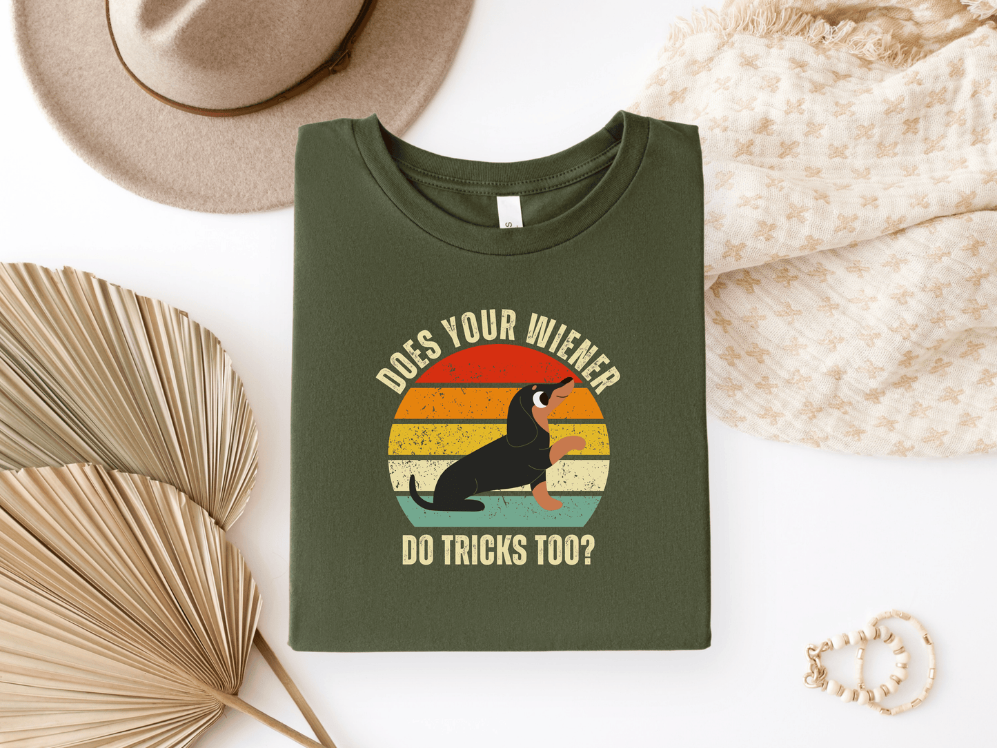 Does Your Wiener Do Tricks? – Oversized Dackel T-Shirt Bio-Baumwolle