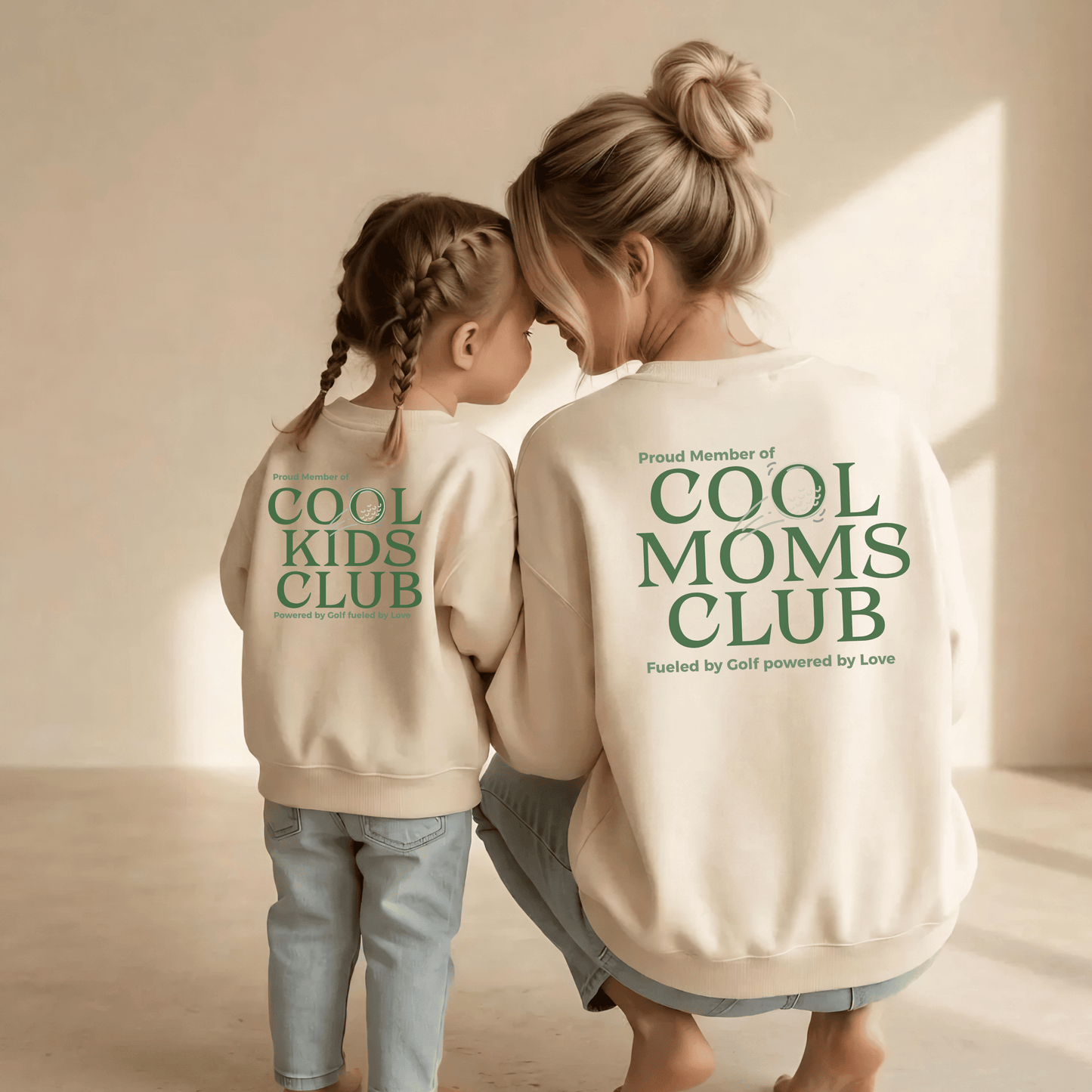 Mama Kind Partnerlook Sweatshirt Golf "Cool Moms Club Sweatshirt" - Bio-Baumwolle