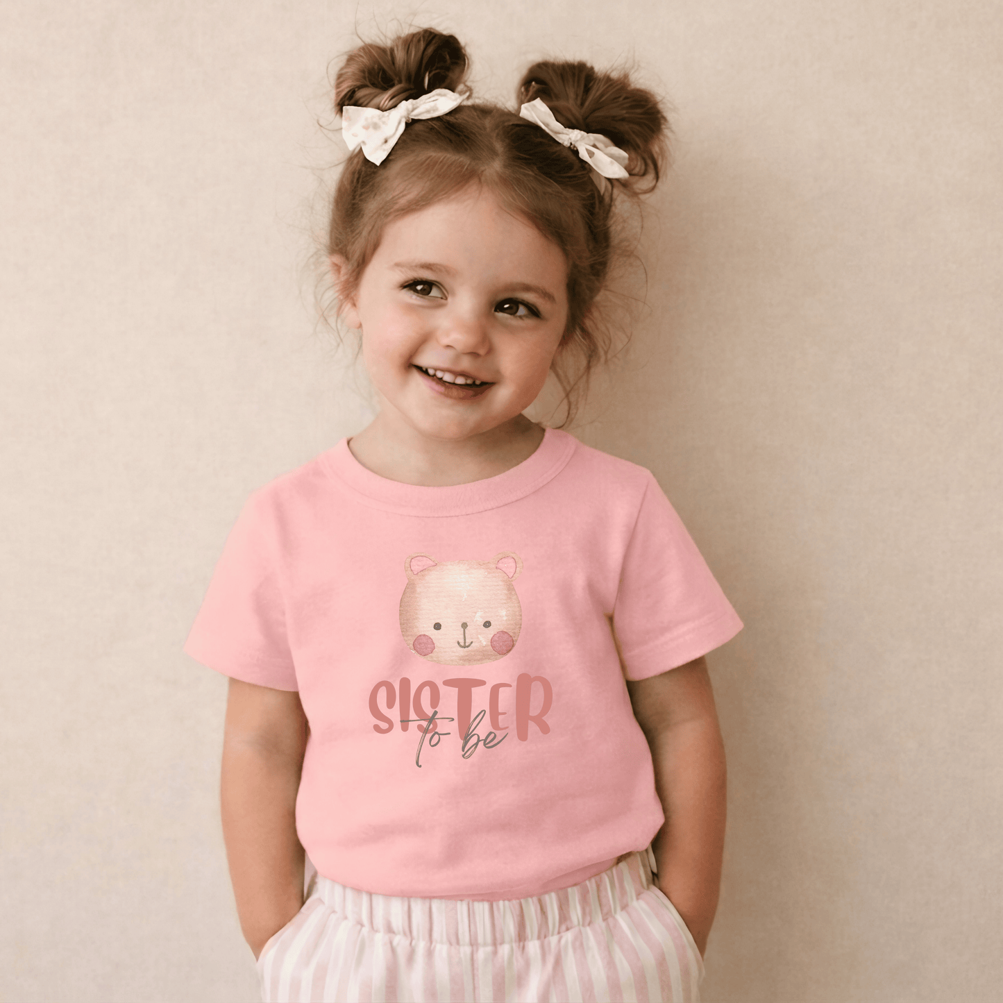 Geschwister T-Shirt "Sister to be" – Grosse Schwester Ankündigung