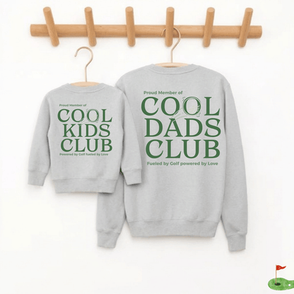 Papa Kind Partnerlook Sweatshirt Golf Kind – „Cool Dads Club" Bio-Baumwolle