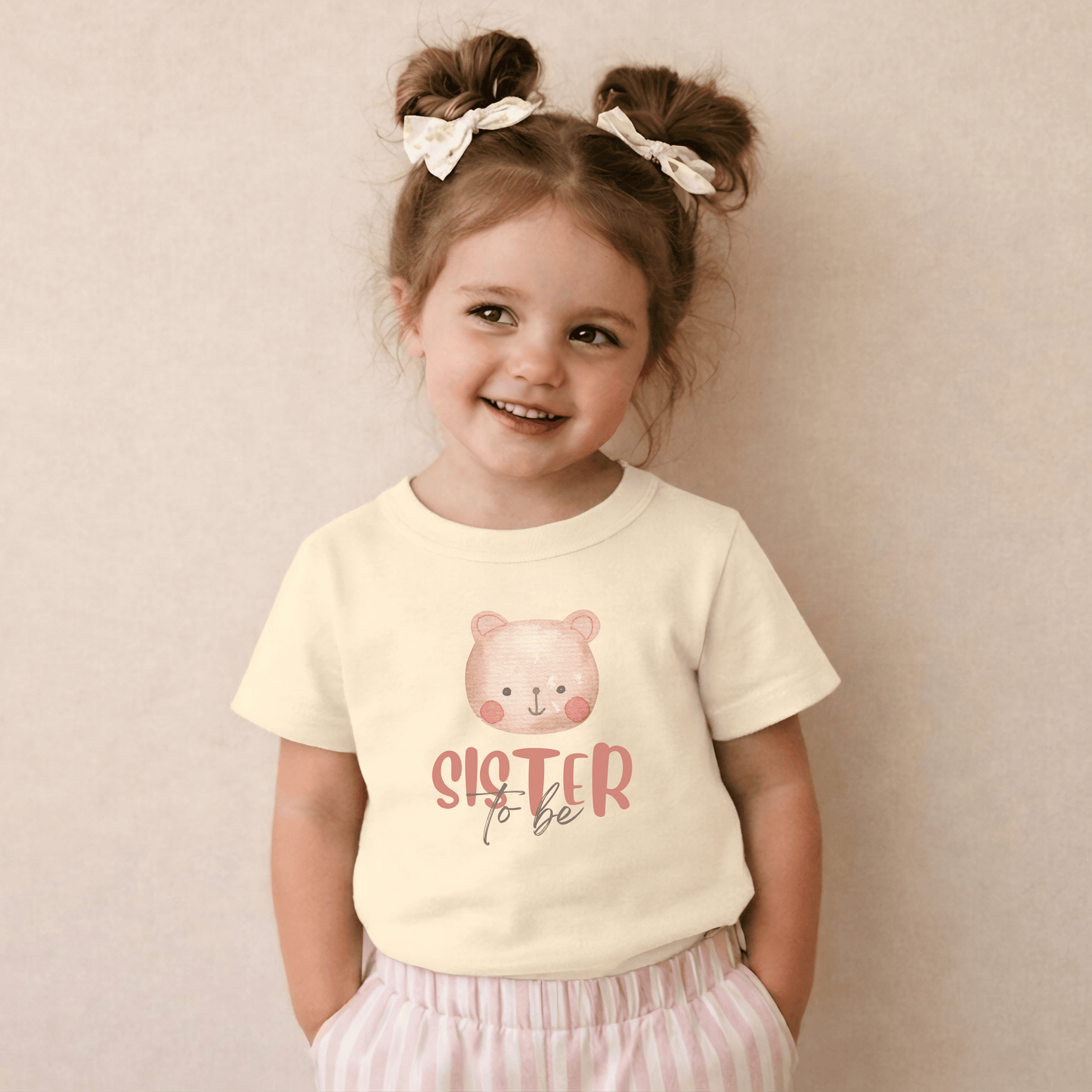 Geschwister T-Shirt "Sister to be" – Grosse Schwester Ankündigung