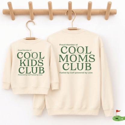 Mama Kind Partnerlook Sweatshirt Golf "Cool Moms Club Sweatshirt" - Bio-Baumwolle