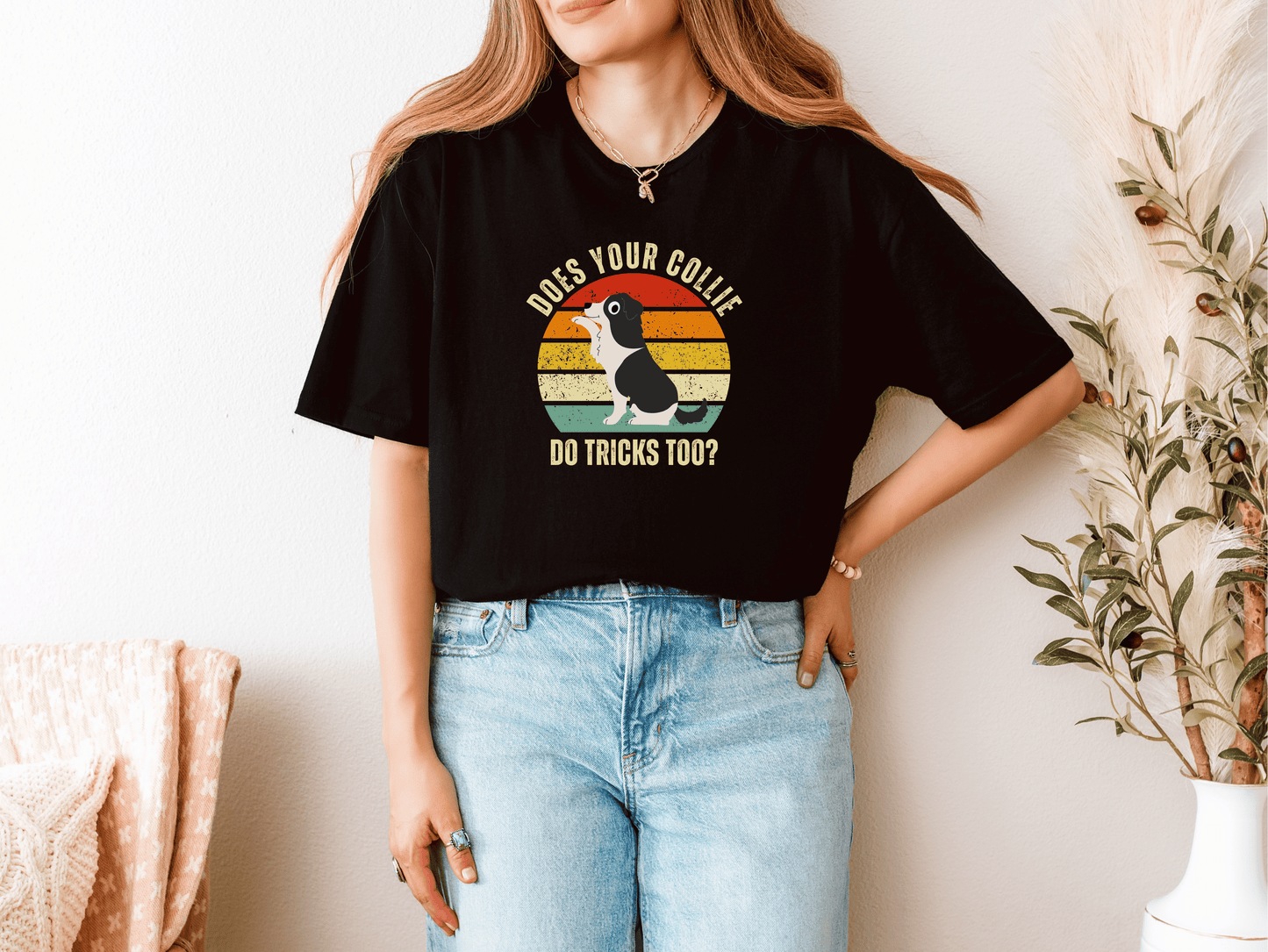 Does Your Collie Do Tricks? – Oversized Collie T-Shirt Bio-Baumwolle