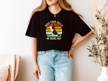 Does Your Collie Do Tricks? – Oversized Collie T-Shirt Bio-Baumwolle