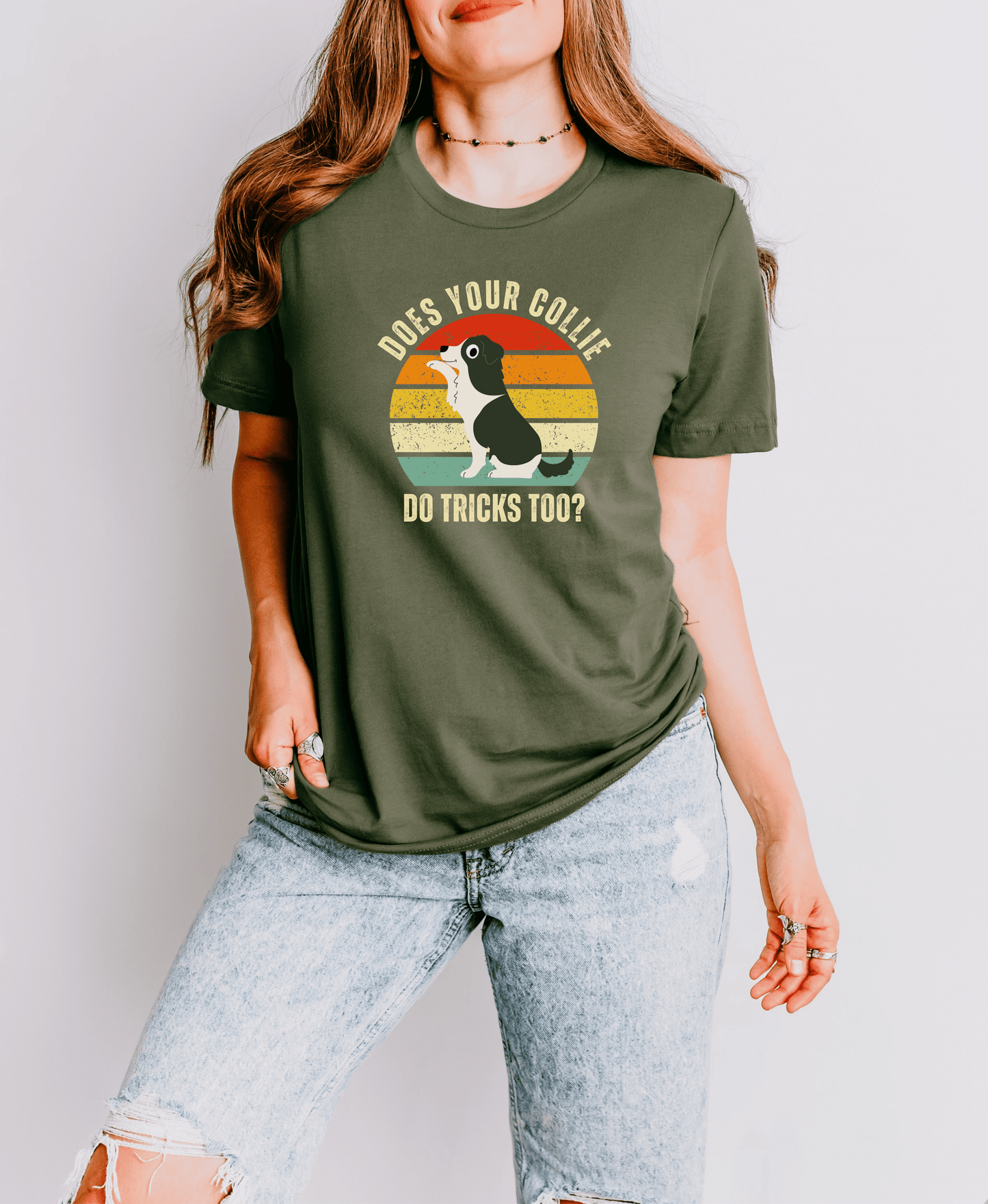 Does Your Collie Do Tricks? – Oversized Collie T-Shirt Bio-Baumwolle