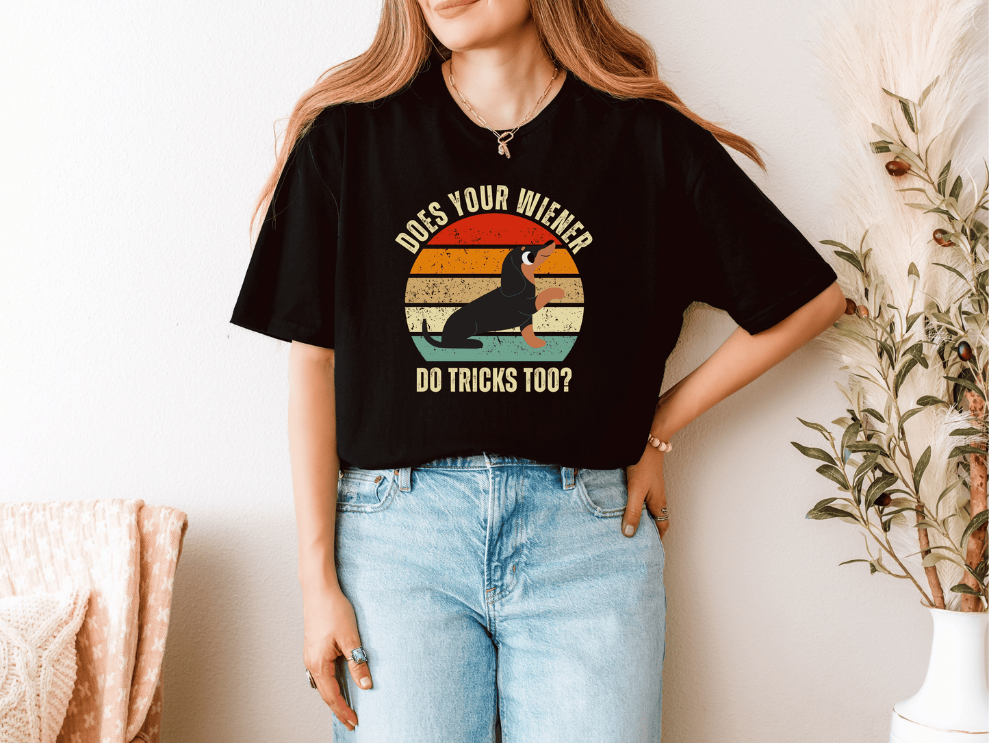 Does Your Wiener Do Tricks? – Oversized Dackel T-Shirt Bio-Baumwolle