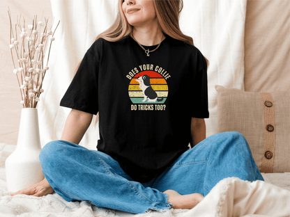 Does Your Collie Do Tricks? – Oversized Collie T-Shirt Bio-Baumwolle