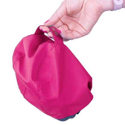 Children's softshell jacket with fleece lining, fuchsia, flowers