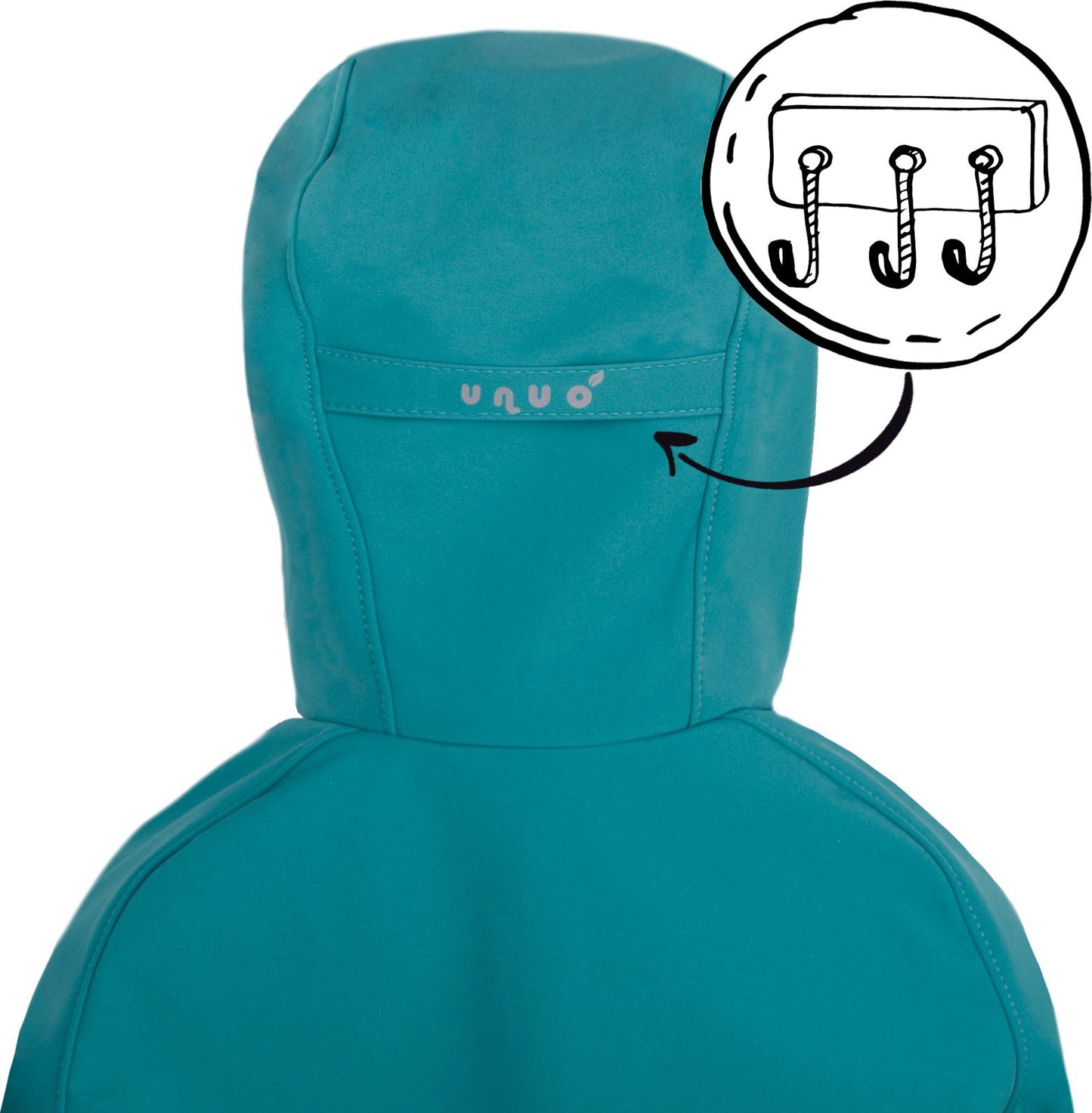 Summer softshell jacket without lining, emerald green, dogs