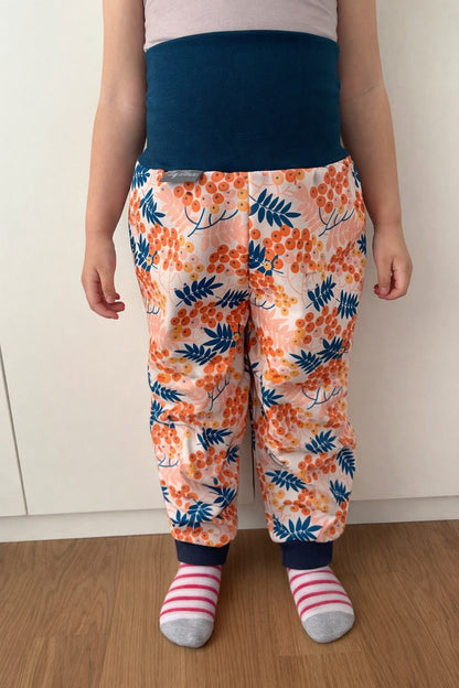 Softshell trousers, rowanberry color, blue