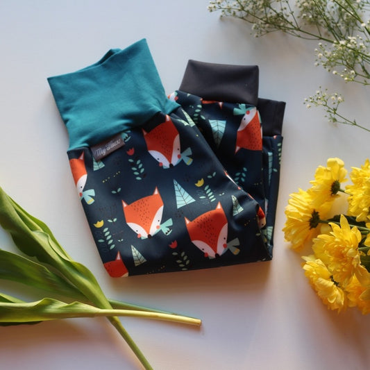 Kinder Softshellhosen Füchse, petrol