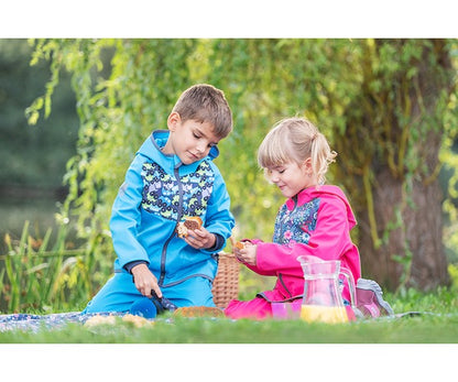 Veste softshell enfant avec doublure polaire, vert émeraude, voitures