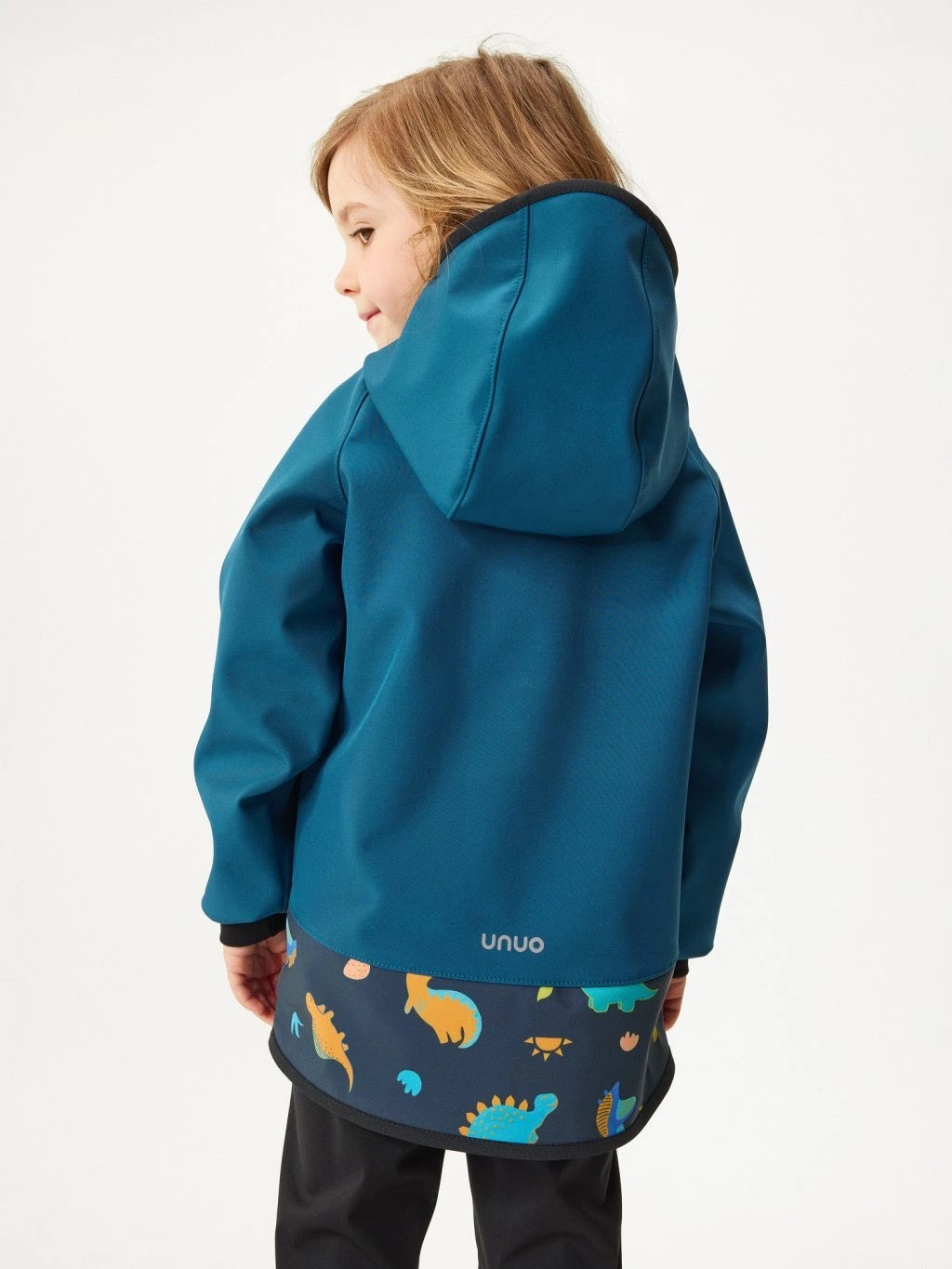 Kinder Softshelljacke Sommer ohne Futter, Kobaltblau, Dinos | UNUO