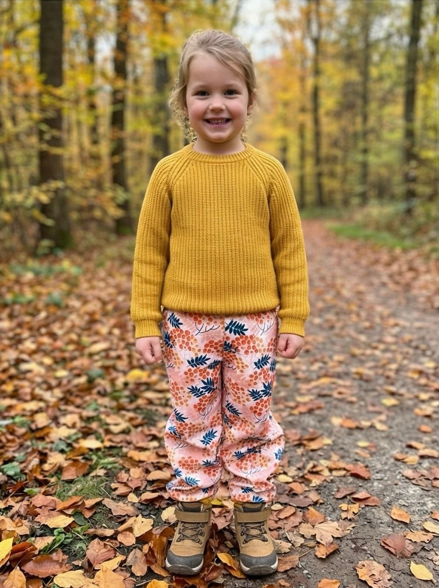 Pantalon softshell, couleur mûre, jaune