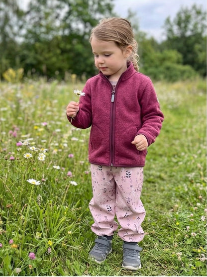Pantalon softshell à fleurs, rose