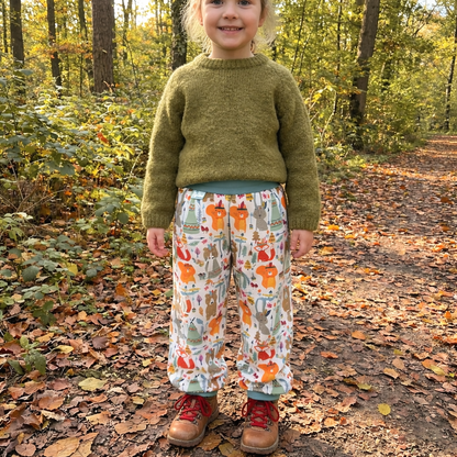 Pantalon softshell blanc à motifs animaux pour le camping