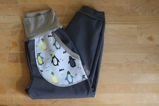 Pantalon softshell gris, pingouins