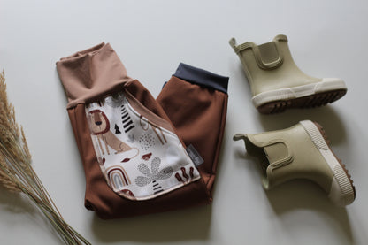 Pantalon softshell marron, lions