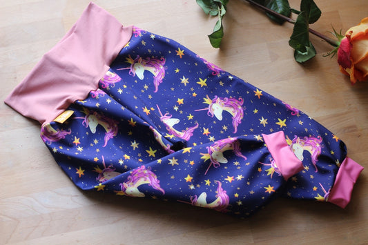 Softshell trousers purple, flowers