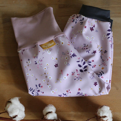 Pantalon softshell à fleurs, violet clair