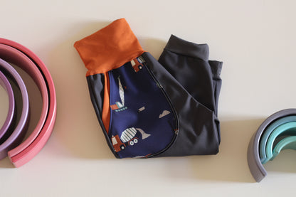 Black softshell trousers, petrol foxes