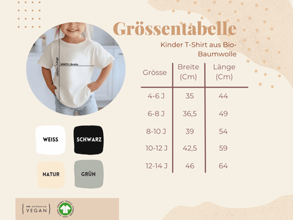 Kinder T-Shirt mit Regenbogen hell – Personalisierbar mit Name