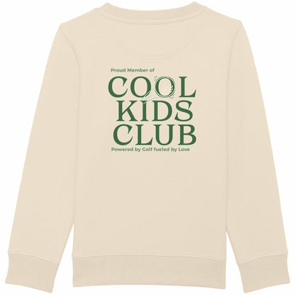 Papa Kind Partnerlook Sweatshirt Golf – „Cool Dads Club" Bio-Baumwolle - back_elfenbein