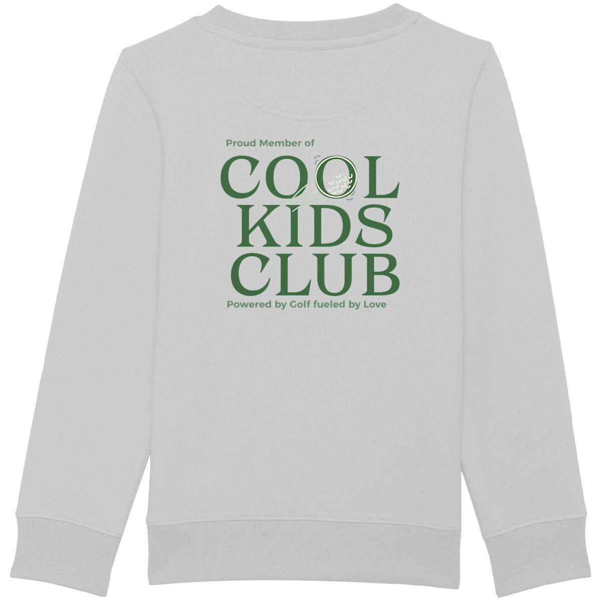 Papa Kind Partnerlook Sweatshirt Golf – „Cool Dads Club" Bio-Baumwolle - back_heidekrautgrau