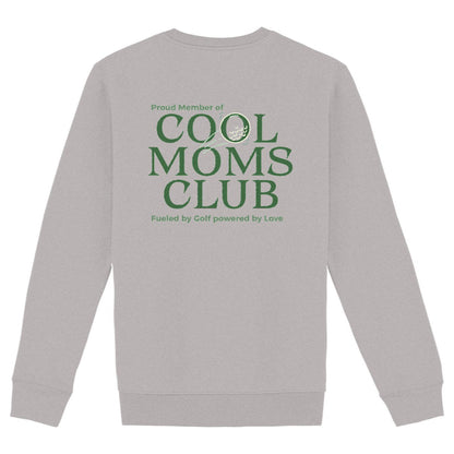 Mama Kind Partnerlook Sweatshirt Golf – „Cool Dads Club" Bio-Baumwolle - back_heidekrautgrau