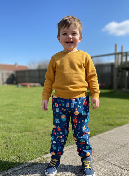 Softshell trousers robot, blue