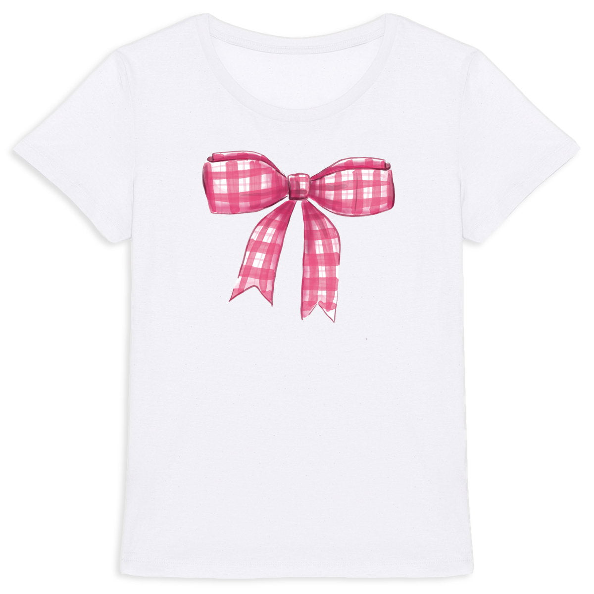 Heavyweight-T-Shirt für Frauen: Mama T-Shirt mit großer Schleife in Rosa - vorderseite_0