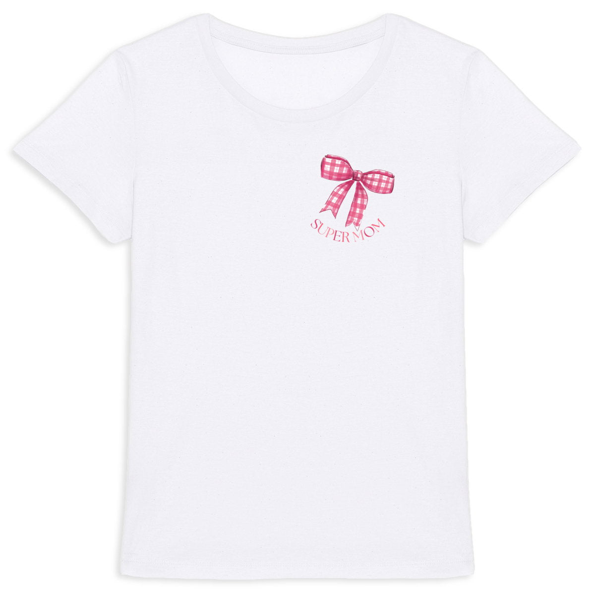 Heavyweight-T-Shirt für Frauen – Mama T-Shirt Große Schleife Rosa - vorderseite_0