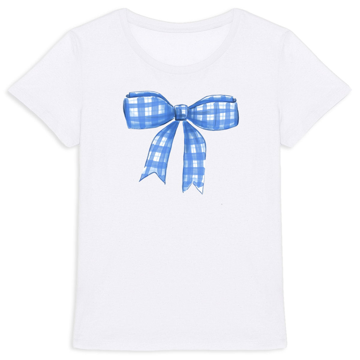 T-Shirt für Frauen - Mama T-Shirt in Blau mit Schleife - vorderseite_0
