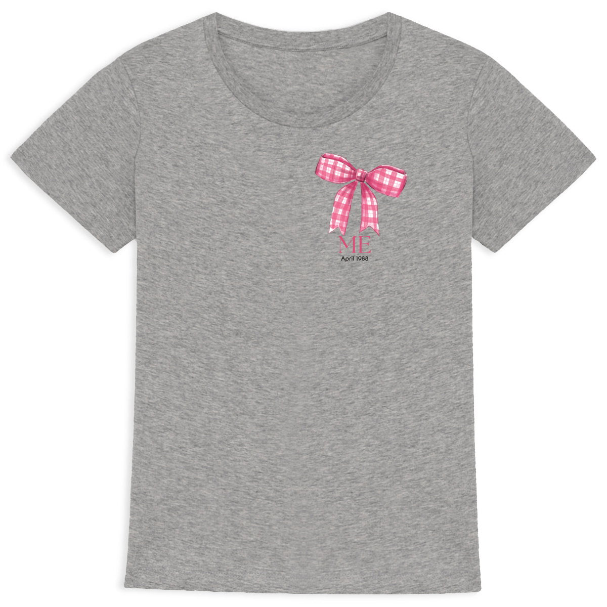 T-Shirt für Frauen – Mama T-Shirt Schleife Rosa - vorderseite_1