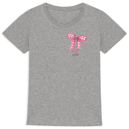 T-Shirt für Frauen – Mama T-Shirt Schleife Rosa - vorderseite_1