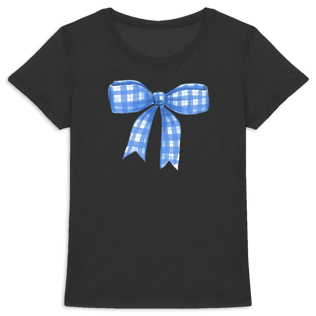 T-Shirt für Frauen - Mama T-Shirt in Blau mit Schleife - vorderseite_1