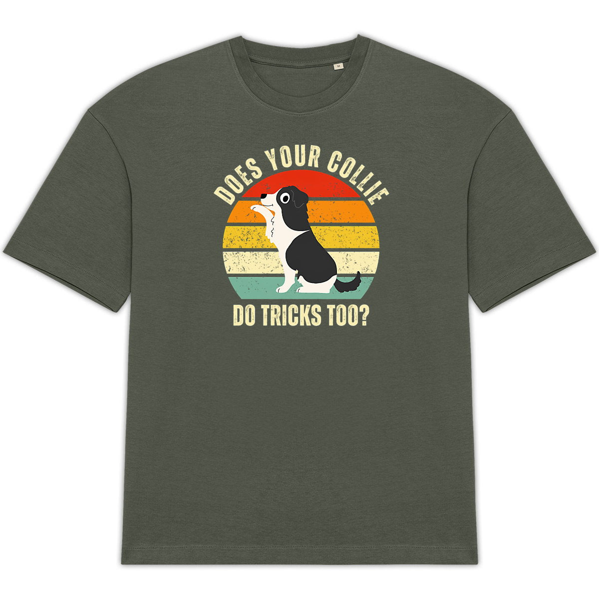 Unisex T-Shirt in Übergröße: Collie Tricks für alle Hundefans - vorderseite_1