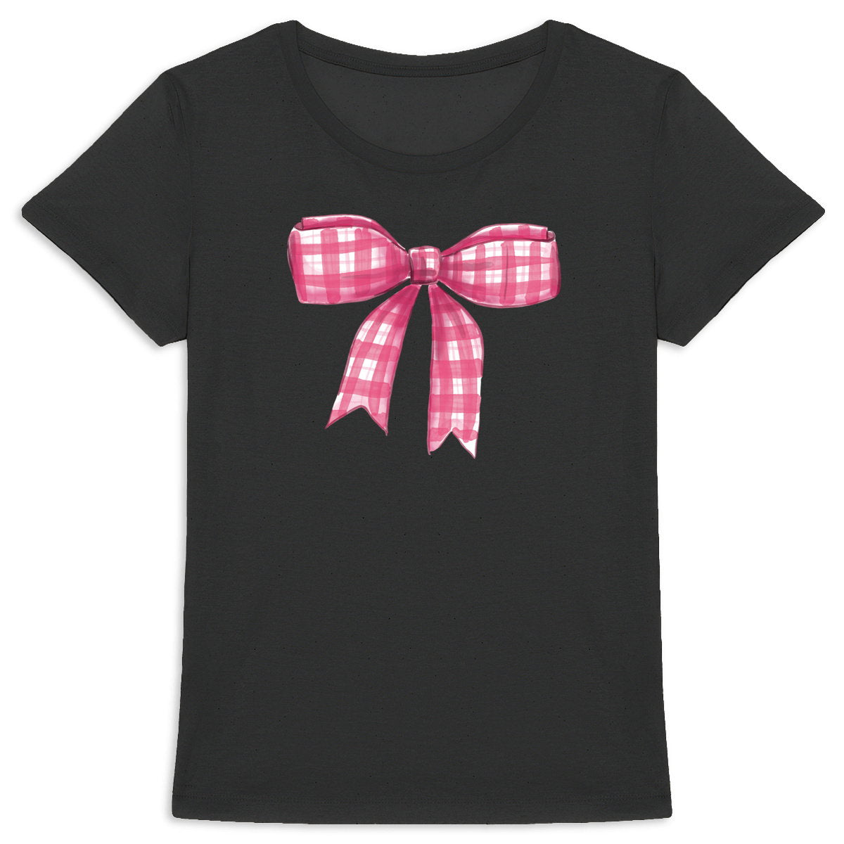 Heavyweight-T-Shirt für Frauen: Mama T-Shirt mit großer Schleife in Rosa - vorderseite_1
