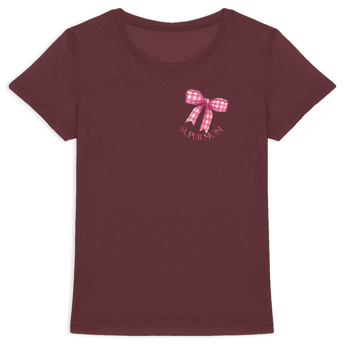 Heavyweight-T-Shirt für Frauen – Mama T-Shirt Große Schleife Rosa - vorderseite_2