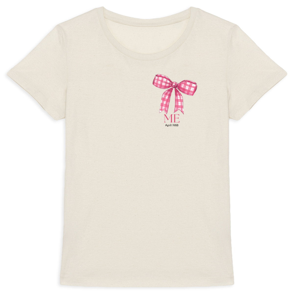 T-Shirt für Frauen – Mama T-Shirt Schleife Rosa - vorderseite_2