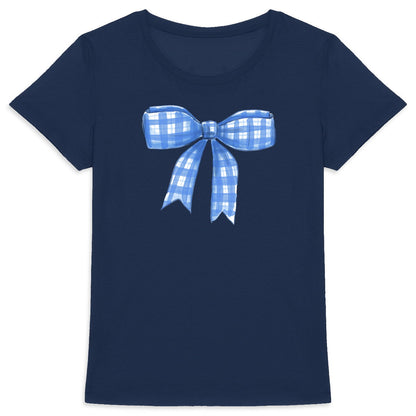 T-Shirt für Frauen - Mama T-Shirt in Blau mit Schleife - vorderseite_2