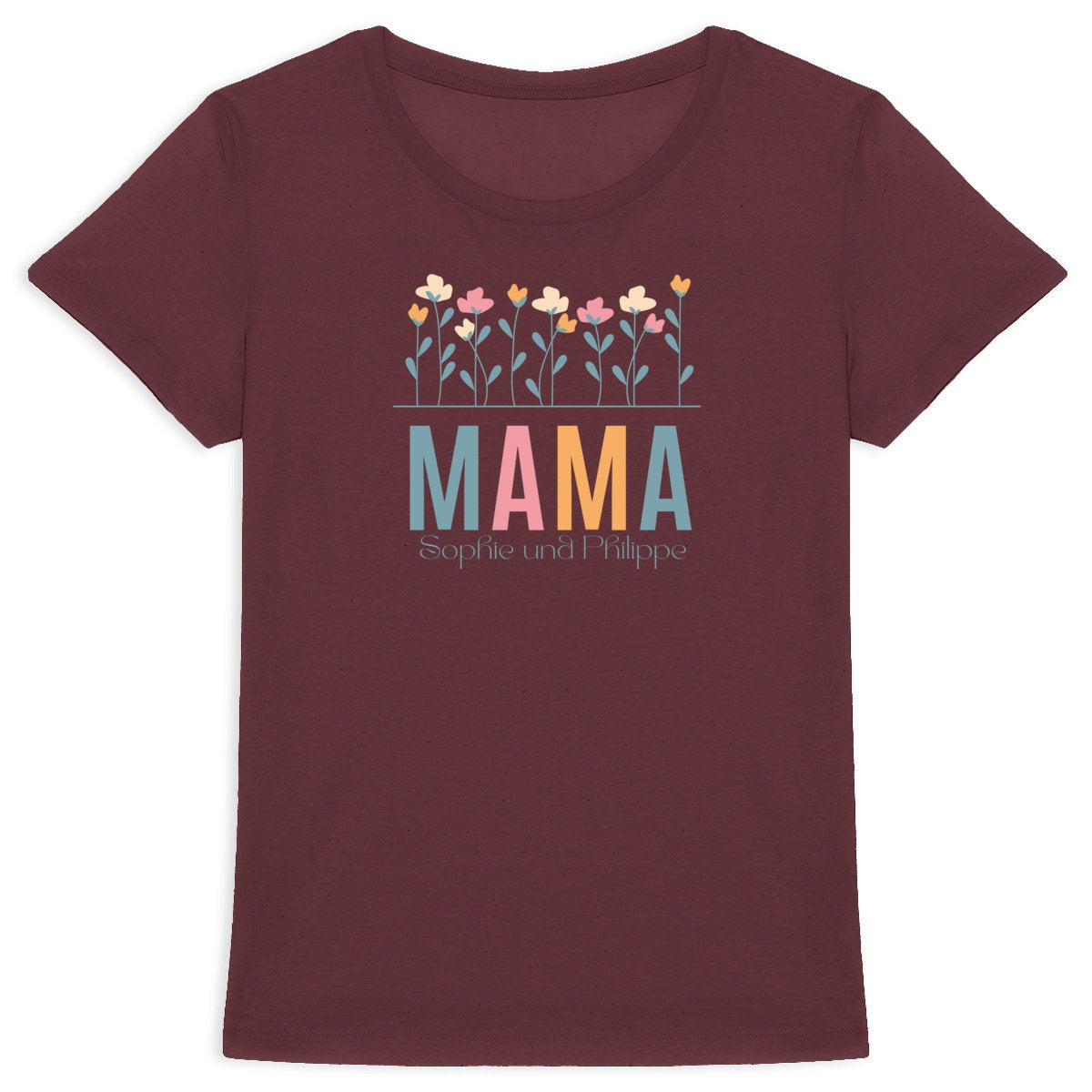 T-Shirt für Frauen aus Bio-Baumwolle - Dein persönliches Mama T-Shirt - vorderseite_3
