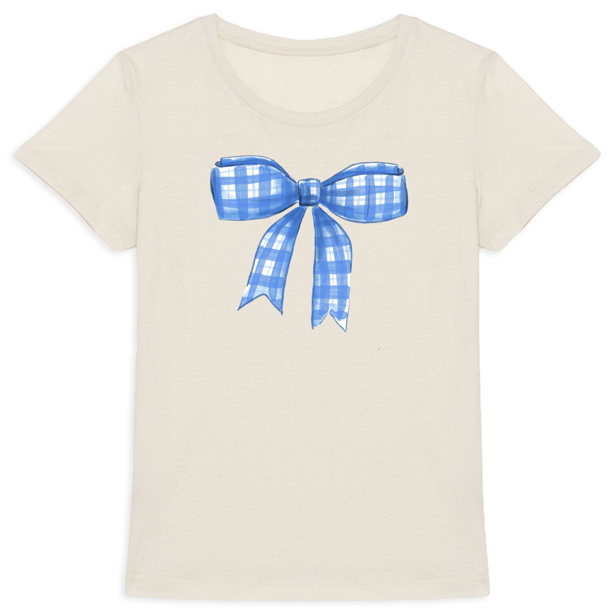 T-Shirt für Frauen - Mama T-Shirt in Blau mit Schleife - vorderseite_3