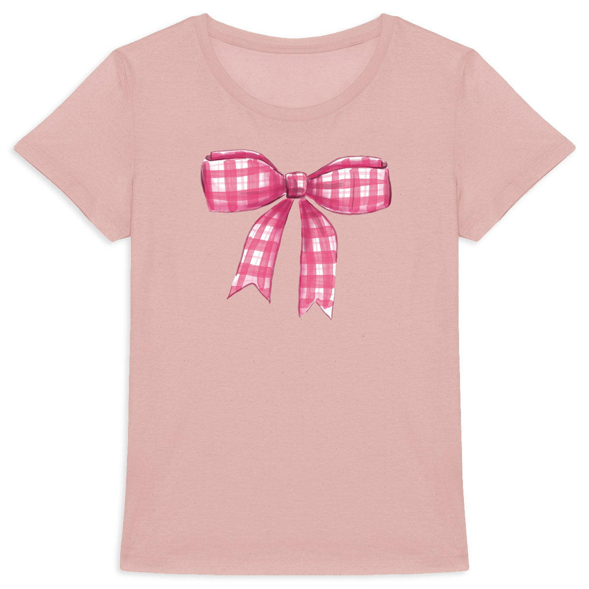 Heavyweight-T-Shirt für Frauen: Mama T-Shirt mit großer Schleife in Rosa - vorderseite_3