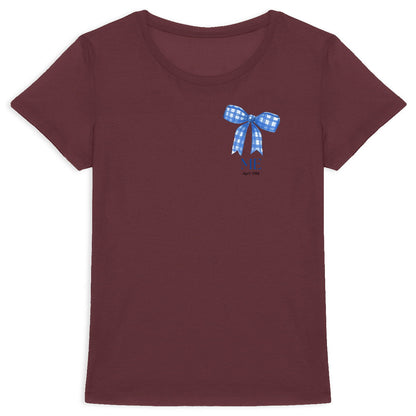 T-Shirt für Frauen – Mit Schleife und Namen personalisierbar - vorderseite_4