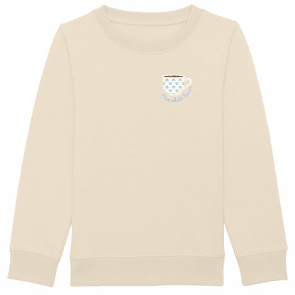 Schweres Kinder-Sweatshirt für Schokoladenliebhaber - vorderseite_elfenbein