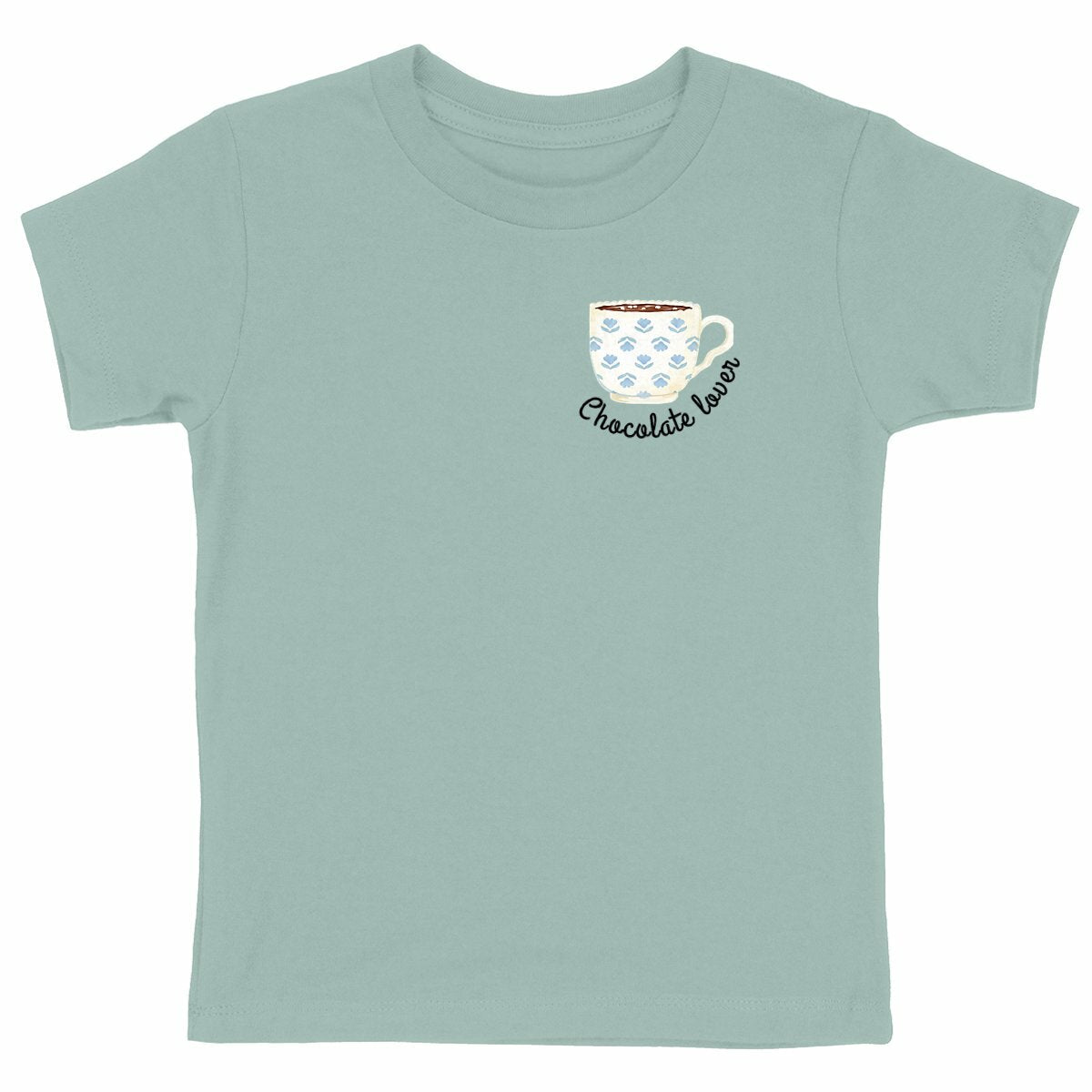 Kinder-T-Shirt: Lustiges Kaffee-Liebhaber Shirt für Kinder - vorderseite_grün