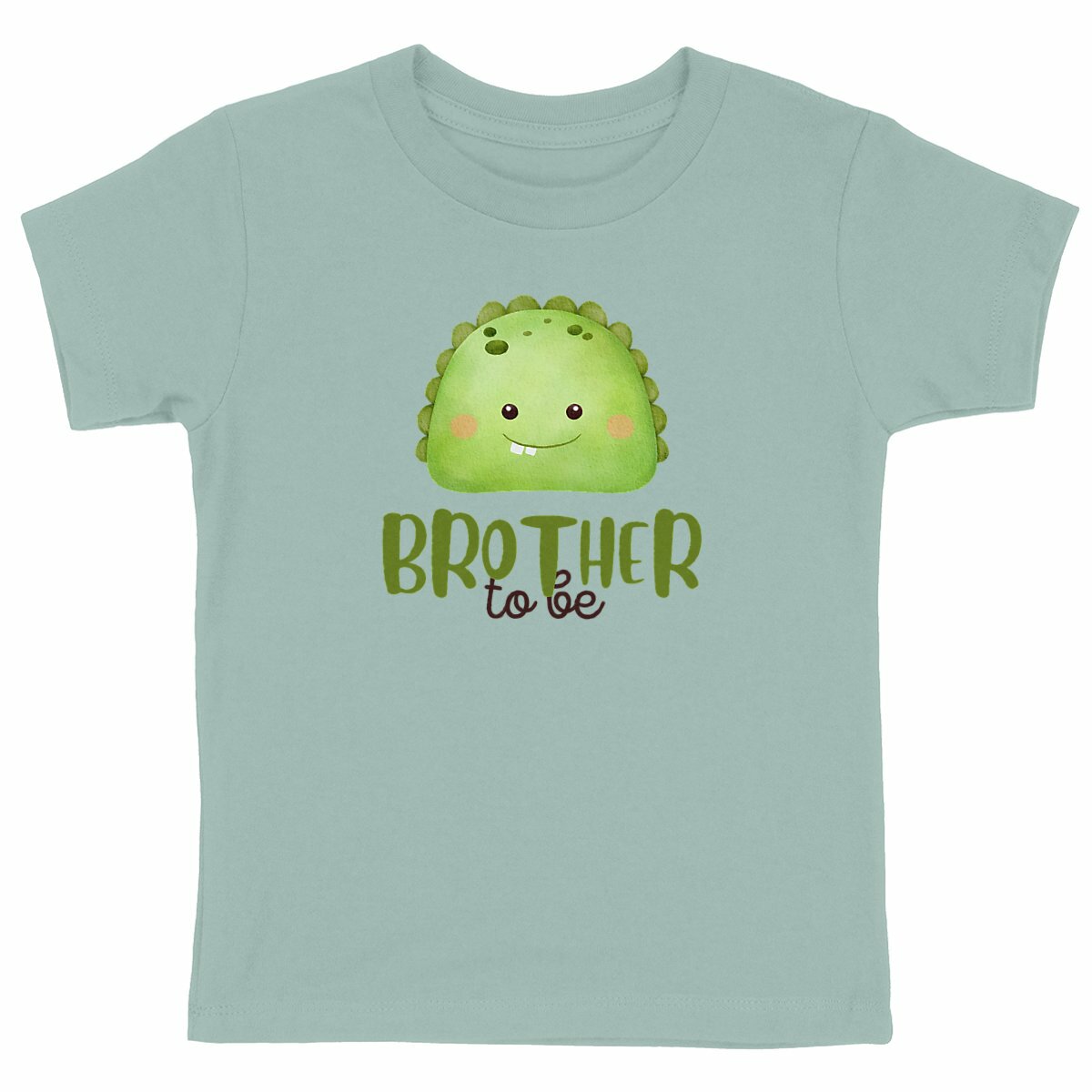 Geschwister T-Shirt: Monster grosser Bruder Bio-Baumwolle - vorderseite_grün