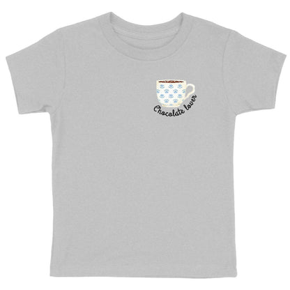 Kinder-T-Shirt: Lustiges Kaffee-Liebhaber Shirt für Kinder - vorderseite_heidekrautgrau